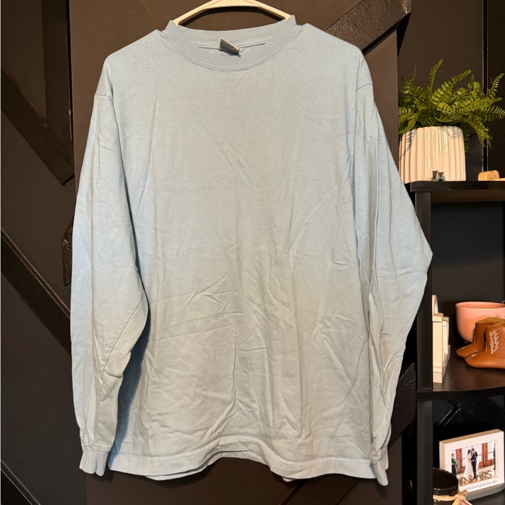 Kickin Basics Men’s Light Blue Long Sleeve T-Shirt Size XL